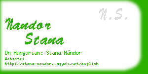 nandor stana business card